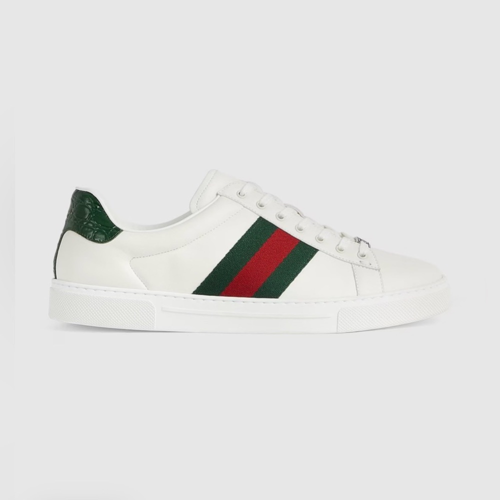 Men’s Gucci Ace Lace-Up Web Sneaker - Picture 7 of 12
